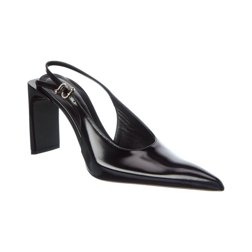 Sportmax Fazio Leather Slingback Pump, Black